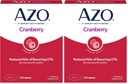 AZO Cranberry Urinary Tract Health Supplement, 1 Servering: 1 glas Cranberry Juice, Sugar Free Cranberry Pills, 50 Greve (Pack of 2)
