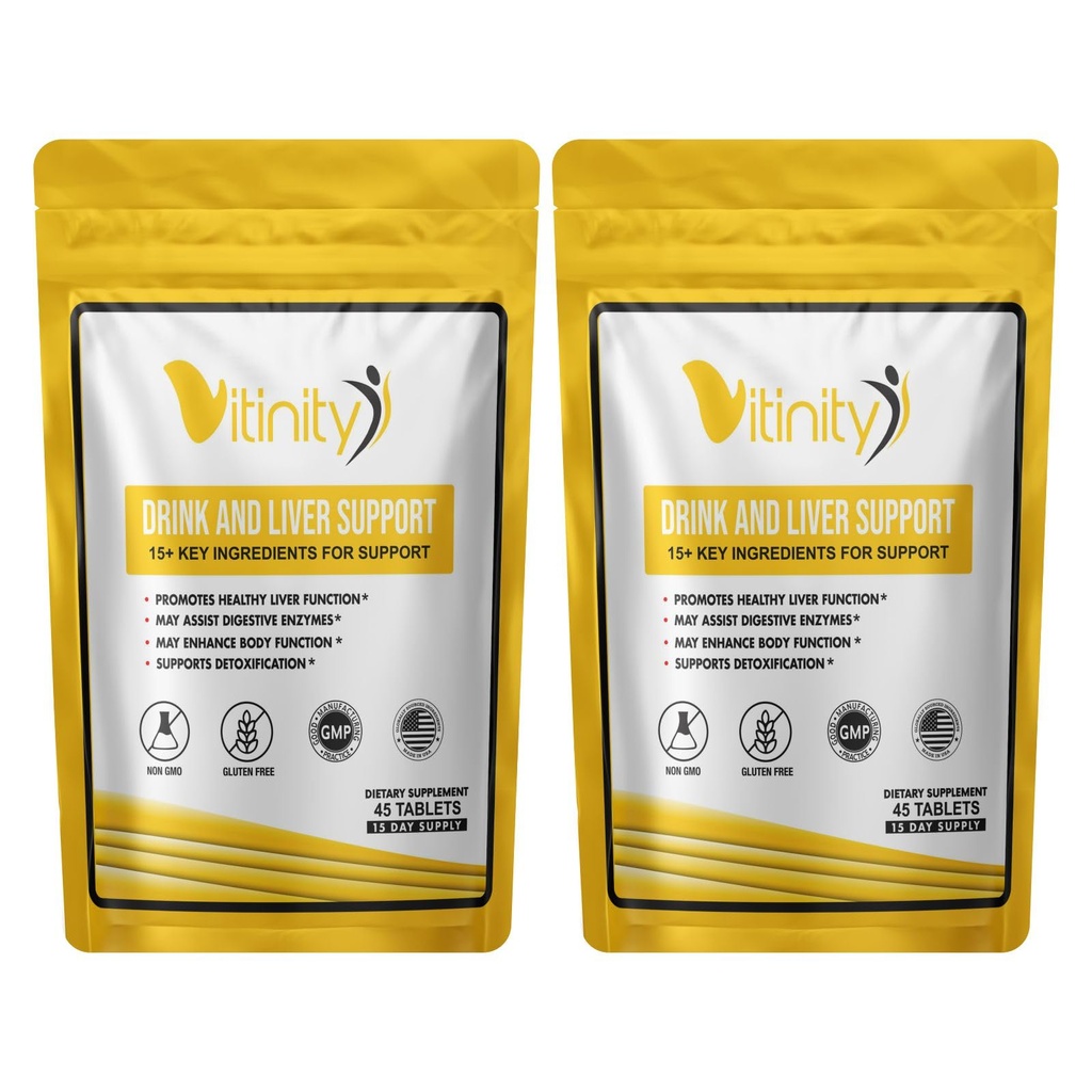 Anti Drink Leverstøtte Supplement- 15 + Key Ingredients for Craving Support, Lever Sundhed, Kudzu, Milk Thistle, Holy Basil, DHM, All Natural Cleanse, Gradual Reduktion, Nutrient Replenisher Tablets (30 dage)