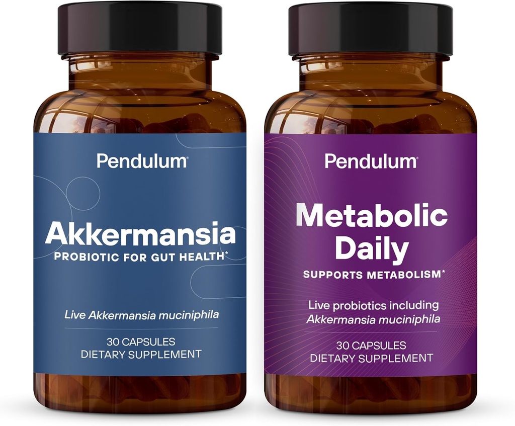 Pendulum Akkermansia & Metabolic Daily Bundle - Live Probiotiske Kosttilskud Styrke Gut Lining, Support GLP-1 Produktion, Understøtter Metabolisme