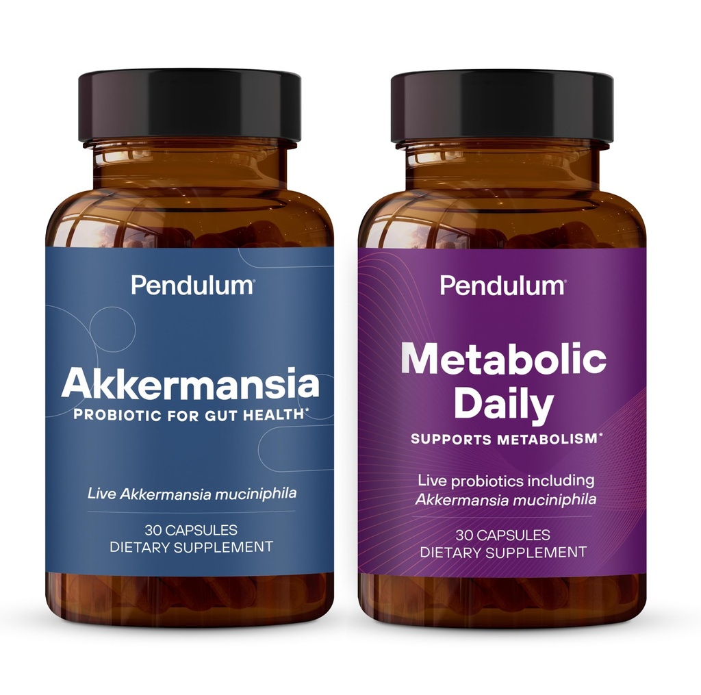 Pendulum Akkermansia & Metabolic Daily Bundle - Live Probiotiske Kosttilskud Styrke Gut Lining, Support GLP-1 Produktion, Understøtter Metabolisme