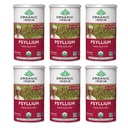 ORGANISK INDIA Hele Psyllium Husk Powder Organic - Psyllium Husk Fiber Supplement, fordøjelsesstøtte, Vegan, Glutenfri, Non- GMO, Opløselig & Uopløselig Fiber Kilde - 12 oz Canister, 6 Pack
