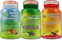 Daglig Hormonal & immunstøtte Bundle for kvinder & mænd - DIM 200mg for Hormonal Balance + Quercetin 500mg med Bromelain & Zink + hel mad Multivitamin med jern - Vegan, Non- GMO Wellness Support