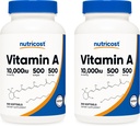 Nutricost Vitamin A 10.000 IE, 500 Softgel (2 flasker)