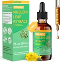 Organic Mullein Drops til Lung Cleanse, Kraftfuld 1700mg Mullein Leaf Extract for Immunation & Respiratory Support, Natural Mullein Supplement Tincture Drops Non- GMO & Vegan, 2 Fl Oz