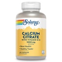 Solaray Calcium citrat med vitamin D3 1000mg - Knoglestyrke og sund tandstøtte - genert fordøjelsesformel - Lab Verified, 60- dag garanti - 30 Servering, 180 kapsler
