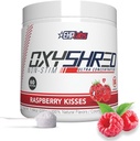 EHP Labs OxyShred Ikke Stimulant Pre Workout Powder - Stim Free, Koffein Gratis Preworkout for mænd og kvinder - Ikke Stim Preworkout - Sukker Free Energy Powder - Hindbær, 60 Servering