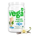 Vega Protein and Greens Protein Powder, Vanilla - 20g Plant Protein Plus Veggies, Vegan, Non GMO, Pea Protein for Women and Men, 21.7 Ounce (Packaging May Vary)