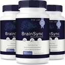 rize laboratorier - BrainSync kapsler - Daily Focus & Clarity Formel med en balanceret blend for alerness og Memory Support Buddy 124; Easy- to- Take Pills for Everyday Use (180 kapsler)