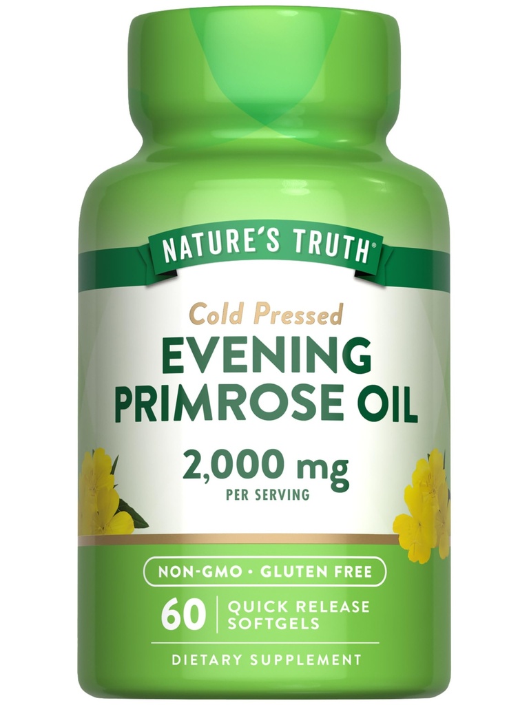 Nature 's Truth Evening Primrose Oil Softgels against 124; Cold Pressed Measures 124; Non- GMO & Gluten Free Supplement