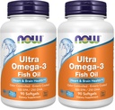 Now Supplements, Ultra Omega-3 Molekulært Destilleret og Enteric Coated, 90 Softgels (pakke med 2)