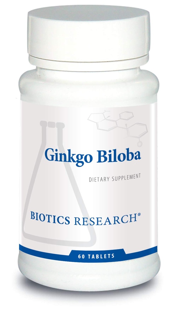 Bioteknologi Forskning Ginkgo Biloba Standardiseret 24% Ginkgo Biloba Procent Extract, Brain Supplement, Nootrop, Focus, Energy, Memory, Sund Age. 60 tabletter