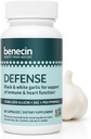 Benecin Defense 1500 mcg Stabilized Allicin per Capsule Measures 124; Plus høje mængder af SAC & Polyphenoler fra Black Garlic Measures 124; Kraftfuld støtte af immun- og hjertefunktion Vegetariske Caps (1 greve (pakke med 60))