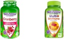 Vitafusion Tranebær Gummier til kvinder 500mg og Multi + immunforsvar Gummier med C-vitamin Zink Daglige Multivitaminer 90 Tæl