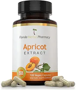 Florida Herbal Pharmacy, Apricot Supplement Capsules 10:1 (360 Capsules) 500 mg per Capsule, 1000 mg Serving (Pack of 3)