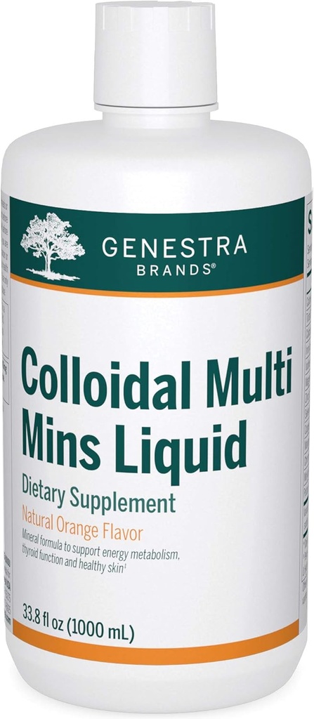 Genestra Brands Colloidal Multi Mins Flydende - Kolloidal Minerals - Natural Orange Flavor - 33 Servere