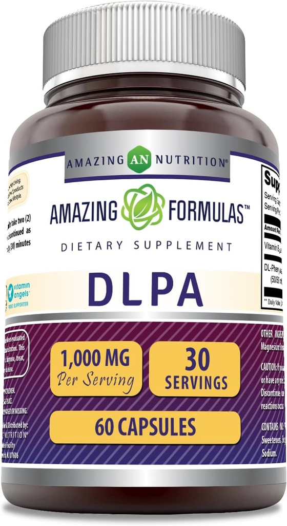 Amazing Formulas DLPA (DL- Phenylalanin) Supplement Note 124; 1000 Mg pr Serving