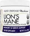 Værtsforsvar Lions Mane Powder - Brain Health Support - Mushroom supplement til støtte Focus & Memory Funktion - Immun & Nervesystemet Support - 3.5 oz (66 Servere) *