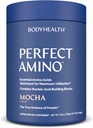 BodyHealth PerfectAmino Powder - BCAA og EAA Powder til Pre and Post Workout - Amino Acid Energy Drikke til mænd og kvinder til at støtte Lean muskel og inddrivelse - Mocha - 60 Servering