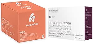 Healthycell Telomere Length Healthy Aging Supplement + Focus & Recall Brain Supplement for Memory & Focus Bundle