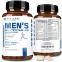 Benevolent Nourisation Multivitamin til mænd - Understøtter Energi & Samlet Sundhed - Væsentlige daglige vitaminer til mænd, Biotin, Magnesium, Zink & Antioxidant til immunsundhed - Ikke-GMO, 120 Caps