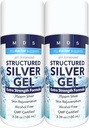 Kolloid sølv gel ekstra styrke - 35ppm aktiverede kolloid sølv gel for maksimal potens - Lavet i USA - struktureret formel i en praktisk 2 pakke
