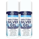 Kolloid sølv gel ekstra styrke - 35ppm aktiverede kolloid sølv gel for maksimal potens - Lavet i USA - struktureret formel i en praktisk 2 pakke