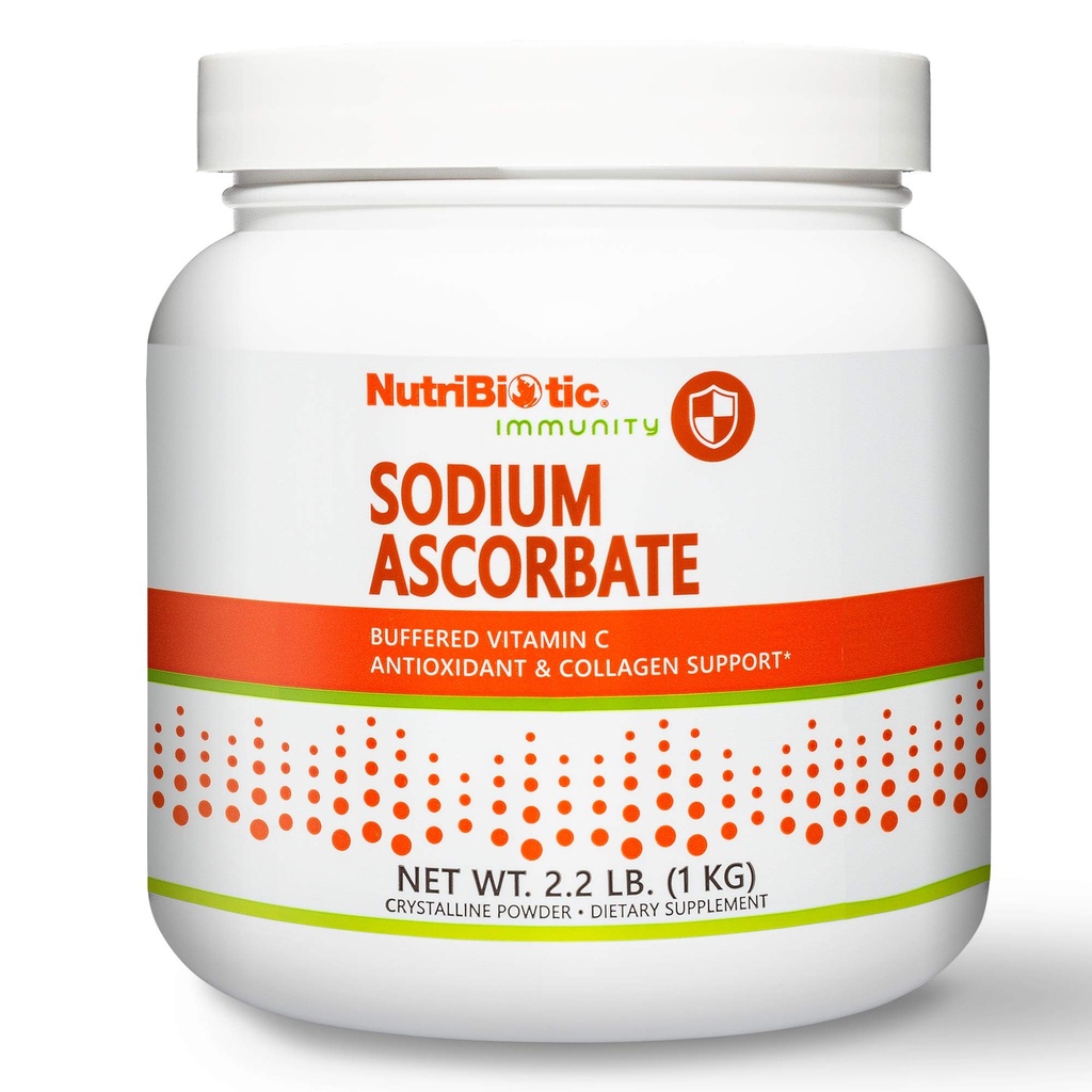 Nutribiotika - Natrium Ascorbat Buffered C-vitamin pulver, 2,2 Lb · 124; Vegan, Non- Acidic & Nemmere om fordøjelse end Ascorbic Acid