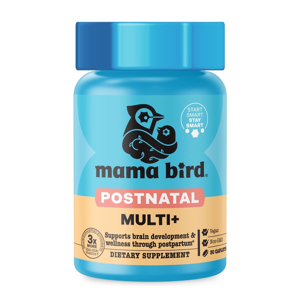 Bedste Nest Wellness Mama Bird Postnatale Vitaminer til Amning og Postpartum, Hele fødevarer Organic Blend, Methylerede Vitaminer, Vegan, En gang dagligt, 30 Ct