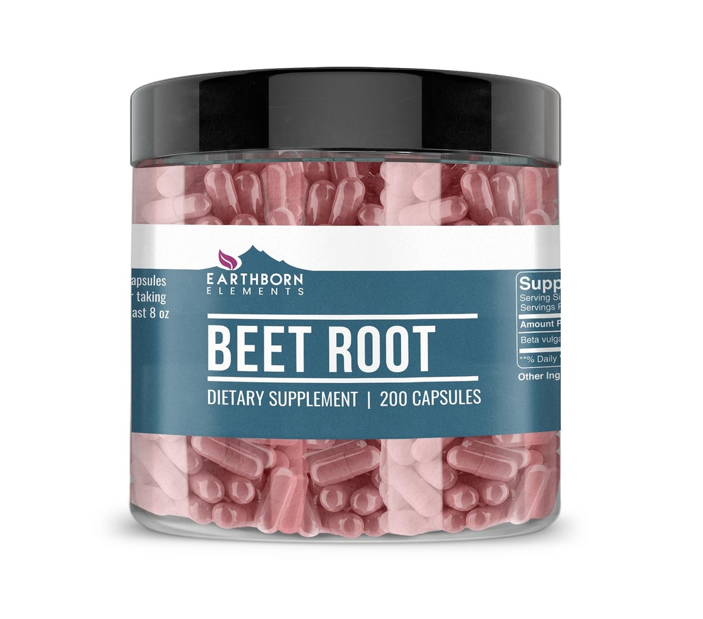 Earthborn Elements Beet Root 200 Kapsler, Pure & Ufortyndet, Ingen tilsætningsstoffer