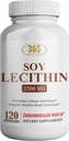 SUNDHED LFE Lecithin 1200mg, høj potens, 120 Softgel, naturlig kombination af essentielle fedtsyrer til støtte for hjerne & nerve funktioner - Lecithin Food Grade, 1200mg per servering, Kosttilskud