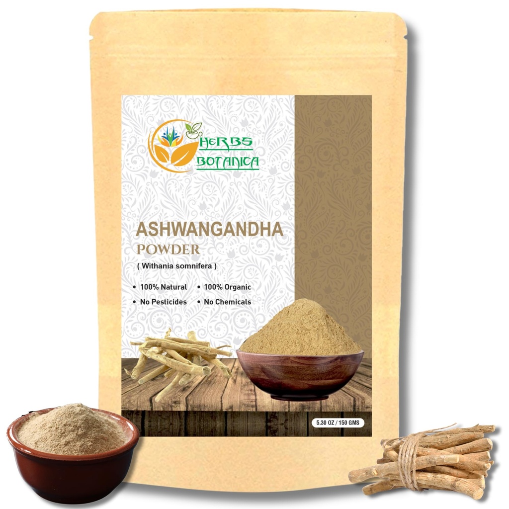 Urter Botanica Ashwagandha Root Powder Withania Somnifera Powder Ashwaganda Ayurvedic Herbal Supplement Support and Strength 5.3 oz