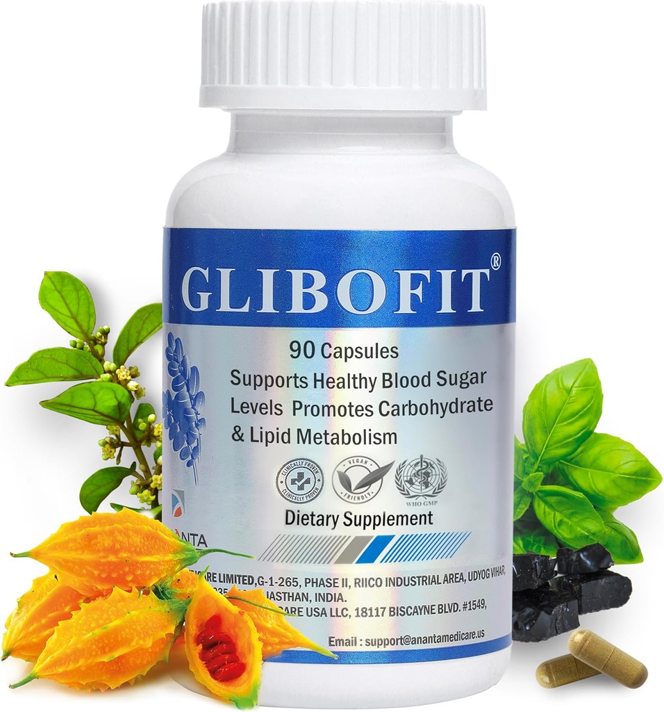 GLIBOFIT - sund Carb & Fat Metabolisme Support, 90 Veganske kapsler