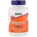 Nu Foods Vitamin A, 25000 IE fra fisk leverolie, 250 Softgels (pakke med 2)