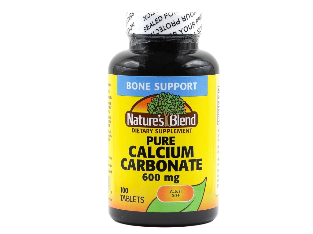 Naturens Blend Pure Calcium Carbonat 600 mg 100 Tabs (1684)