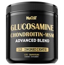 Glucosamin Chondroitin MSM med immunforsvar og fælles støtte Supplement 2000mg - Gurkemeje Curcumin Root, Boswellia, Elderberry, Echinacea & mere - 120 kapsler - Knoglesundhed, fleksibilitet og styrke støtte