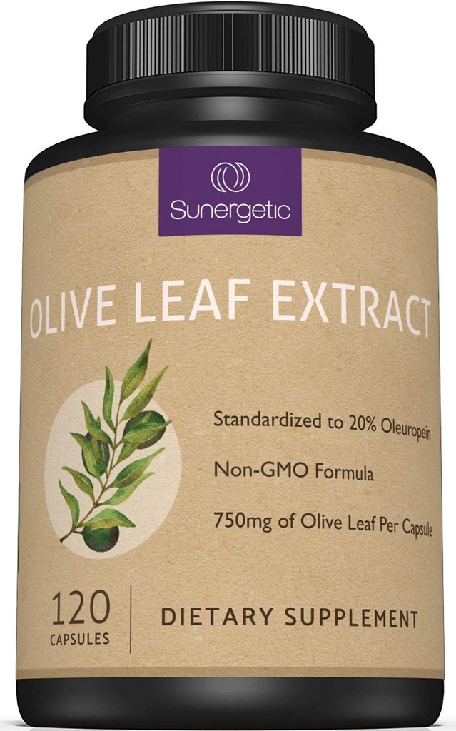 Premium Olive Leaf Extract kapsler - Standardiseret til 20% Oleuropein - Super Strength Olive Leaf Exact supplement understøtter immunsystemet & Kardiovaskulær sundhed - 750mg Per Capsule - 120 Kapsler