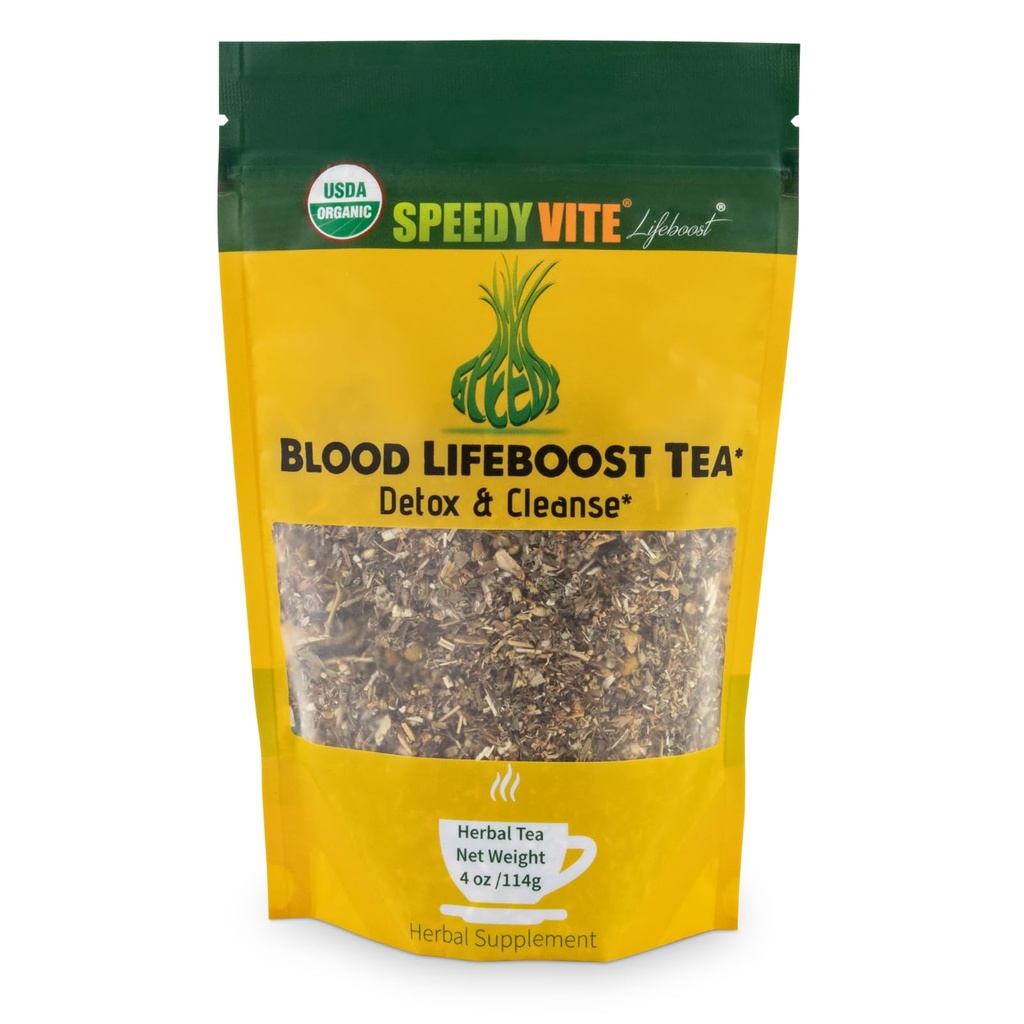 SpeedyVite ® Blood Lifeboost Tea Note 124; Cleanses & understøtter naturlig fjernelse af overskydende affaldskemikalier fra blodbanen *