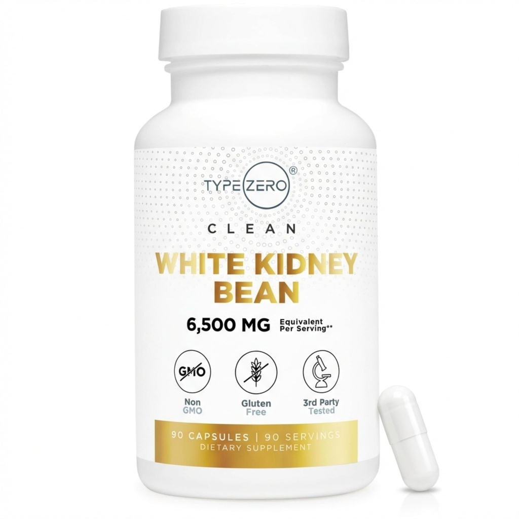 Type Zero Clean White Nyre Bean Kapsler (6.500 MG Ækvivalent Per Serving, 90 Greve) - Non-GMO, Gluten Free