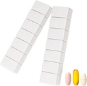 2 Pack Weekly Pill Organizer, Ekstra store 7 dages Pill Cases Travel Daily Pill Box for Fish Oil, Calcium Tablets Supplements and Other Vitamin Pill