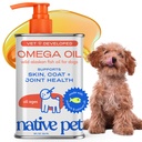 Native Pet Omega 3 Fish Oil for Dogs & Cats - fremmer sund hud, Shiny Coat, & Stærk Joints - Lavet med Wild Alaska Salmon Oil for Dogs - Tasty, Fast- Absorbing Omega 3 6 9 Flydende tillæg-8oz