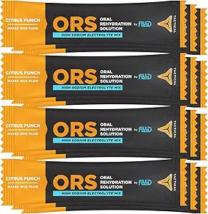 Fluid Tactical - Ords (Oral Rehydration Solution), Recover Hurtigere, Extreme Dehydration Electrolytes, 12pack (Citrus Punch)