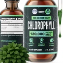 HERBIFY Chlorophyll Drops - Liquid Chlorophyll for Energy Boost & Immunsystem Support - Lavet i USA - Chlorophyll Liquid Drops til Body Detox, Intern Deodorant & Enhance Skin - 2 Oz
