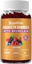 Quercetin with Bromelain, Zinc & Vitamin C - Cardiovascular,Aging Support Chewable Vitamins -Vegan - Pure Quercetin for Kids and Adults - Non-GMO 60 Count