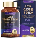 Leverrens Detox & Reparation 25- in-1 med mælk Thistle, Mælkebøtte Root, Beetroot, Artiskok ekstrakt for lever sundhed Herb Leverstøtte Supplement Vitamin Zink, Cholin 90 Vegan kapsler