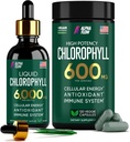 (Bundle) Flydende Chlorophyll Drops & Chlorophyll kapsler - Naturlig energi, immunstøtte, intern friskhed og antioxidant supplement