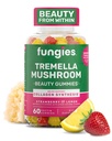Fungies Tremella Mushroom Gummies, Blandet Jordbær & Lemon Flavor - Mushroom Herbal Supplement Gummy til voksne Understøtter Collagen Syntese, Sund Hud & Sund Aging - Skønhed Gummies 60 Servering