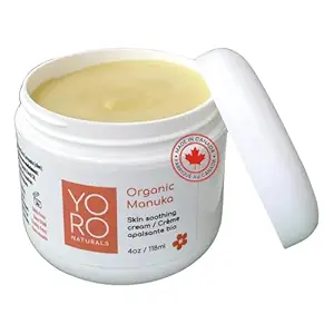 Organisk Manuka hud lindrende creme til sensitiv tør hud, Original Formel, Itch Relief, Honning Eksem Relief, Natural Psoriasis Moisturizer & Dyshidrotic Eksem Balm for ansigt og krop (4 OZ)
