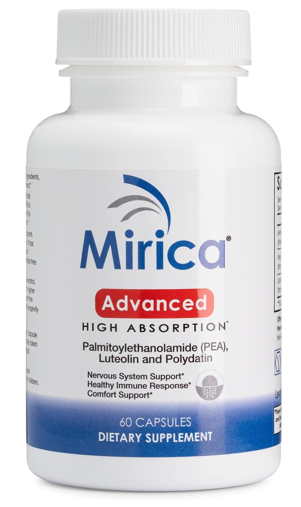 Miraca Advanced - High Absorption Formel, Palmitoylethanolamid (Pea) Luteolin og Polydatin, Nervesystemet Support Capsule, 60ct