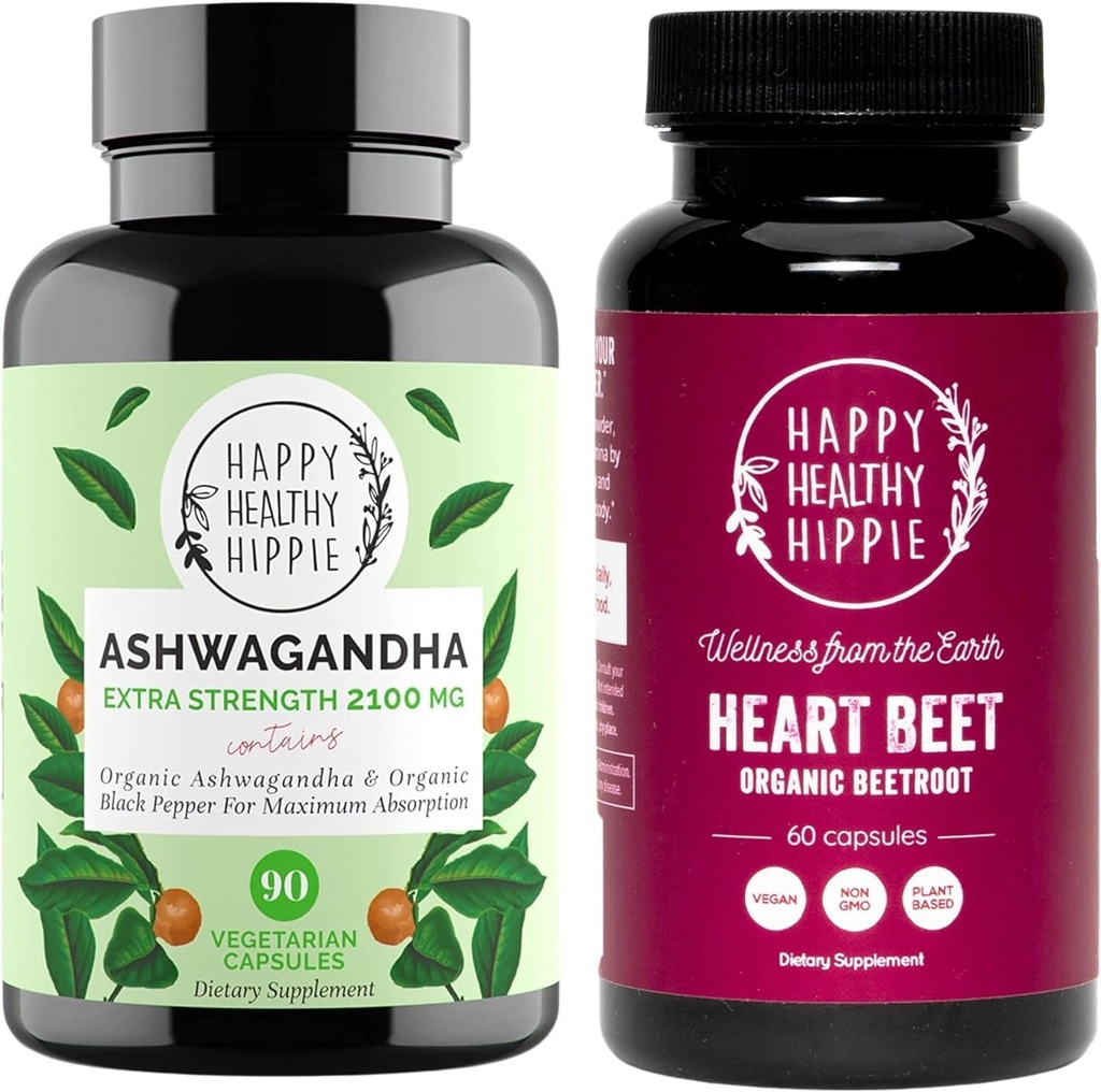 Happy Sund Hippie Rødbeder Kapsler & Organic Ashwagandha Stress Support Kapsler