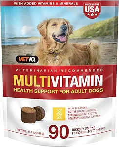 VetIQ Multivitamin supplement til hunde, Health Support Soft Chews, 90 Tæl